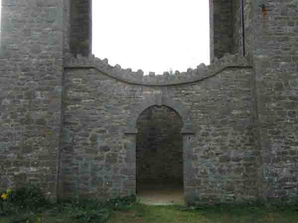 View of opening to north wall